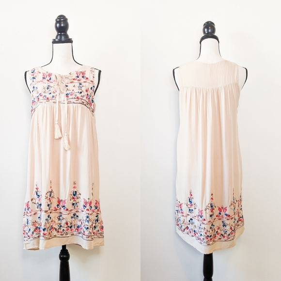Oddi Dresses & Skirts - NWT Oddi Embroidered Taupe Shift Dress--Damaged